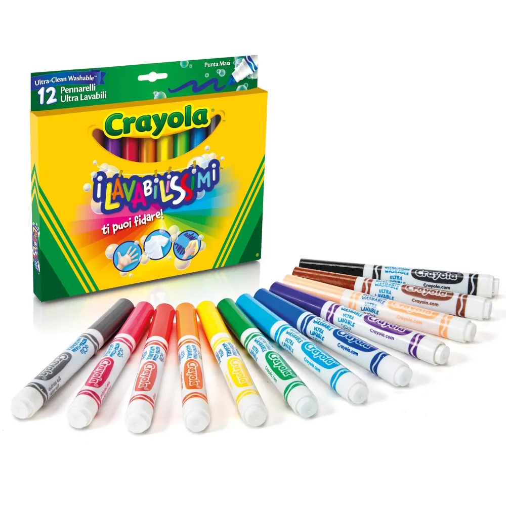 Clearance 12 Colori Fibra Lavabilissimi Cancelleria E Accessori