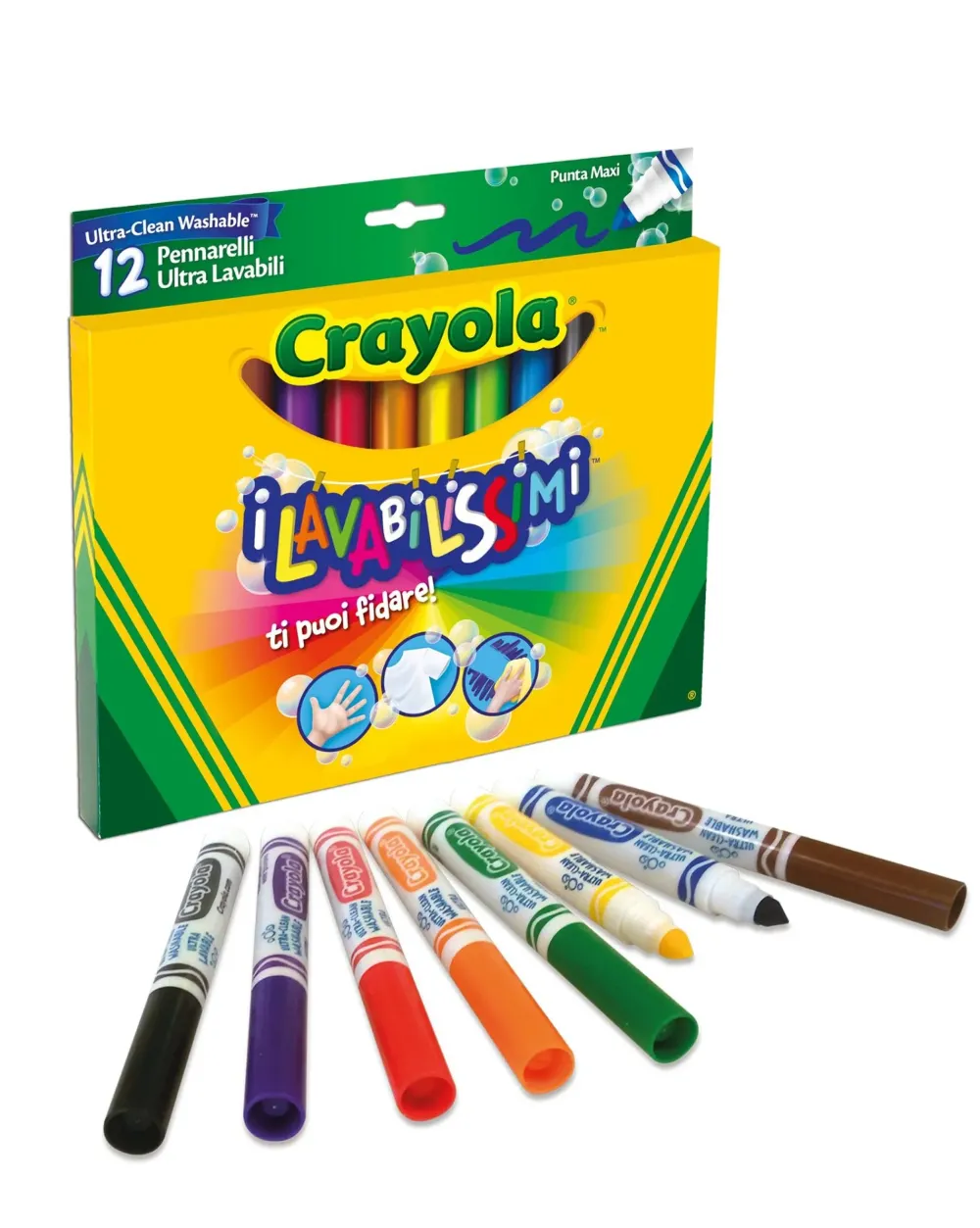 Clearance 12 Colori Fibra Lavabilissimi Cancelleria E Accessori