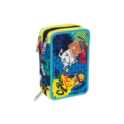 Discount Astuccio 3 Zip Sj Gang Etichetta In Gomma Personalizzata Scuola