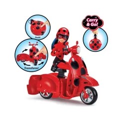 Outlet Bandai Miraculous Scooter Trasformabile Bambola Articolata Ladybug Da 26Cm Fashion Dolls