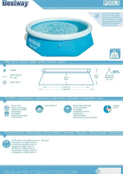 Online Piscina Fast Set 244X66 Cm Piscine Da Giardino