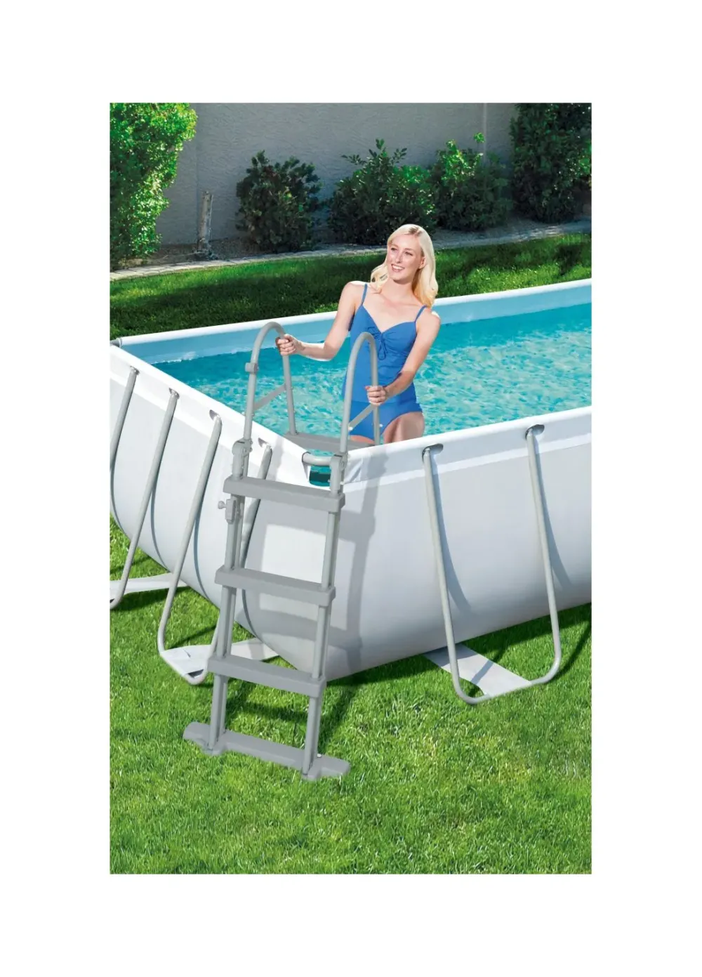 Outlet Piscina Power Steel Frame Rettangolare Cm. 404X201X100 Piscine Da Giardino