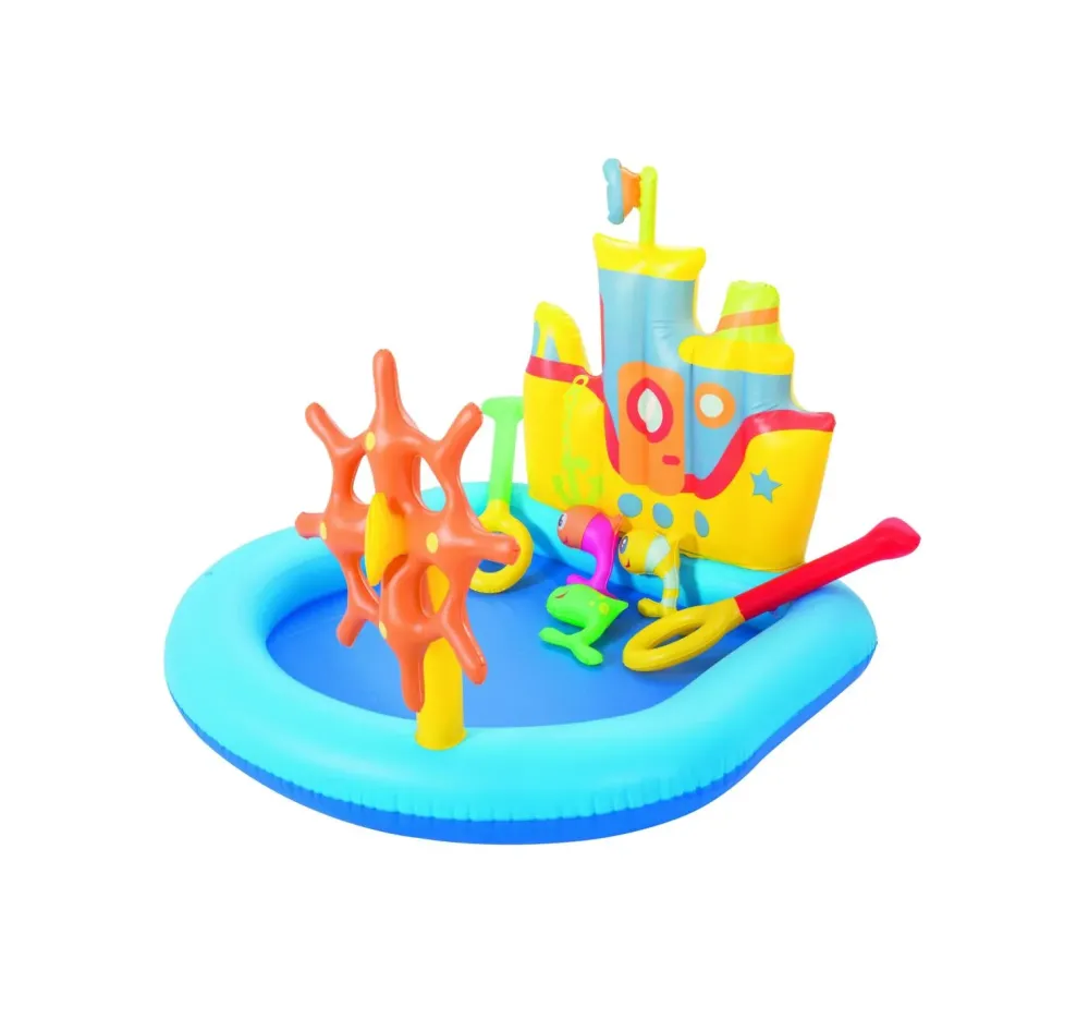 Clearance Play Center Nave 140X130X104 Cm Con Pesci E Accessori Gonfiabili Gonfiabili Per Bambini