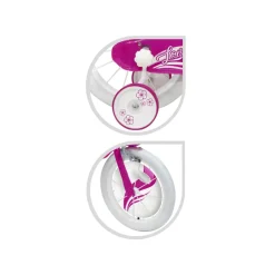Online Bicicletta 14 Fucsia Bauletto, Cestello E Disco Colorato Nella Ruota Anteriore Inclusi Adatta Per Bambini Dai 5-7 Anni Biciclette Per Bambini