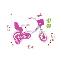 Discount Bicicletta 12 Rosa. Freno Caliper Frontale Porta Bambola E Cestello Inclusi Adatta Per Bambini Dai 3-5 Anni Biciclette Per Bambini