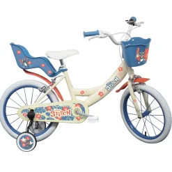 Sale Bicicletta Da 14 Pollici Di Stitch, Con Cestino E Portabambole Biciclette Per Bambini