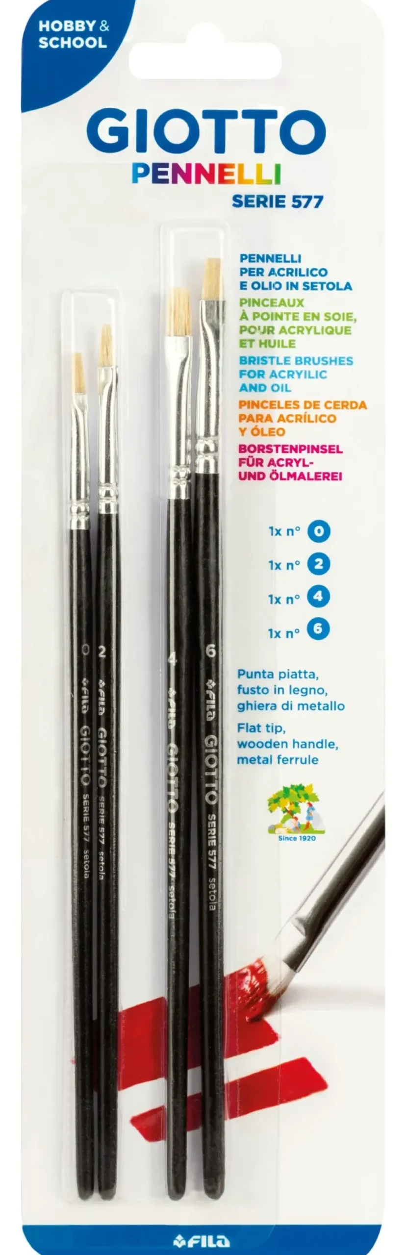 Discount Blister 4 Pennelli Serie 577 N° 0,2,4,6 Cancelleria E Accessori