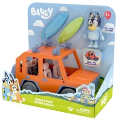 Sale Bluey Auto 4 4, Veicolo Fuoristrada Della Famiglia, Incluso Papa Bandit Alto Circa 8 Cm E 2 Tavole Da Surf, Come Visto In Tv Mondi Immaginari
