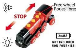 New Grande Locomotiva Rossa A Batterie Costruzioni In Legno