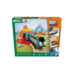 Sale Set Ferrovia Circolare Con Binari Con Tunnel Azione Smart Tech Sound, Set Da 14 Pezzi, Eta Consigliata +3 Costruzioni In Legno