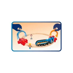 Sale Set Ferrovia Circolare Con Binari Con Tunnel Azione Smart Tech Sound, Set Da 14 Pezzi, Eta Consigliata +3 Costruzioni In Legno