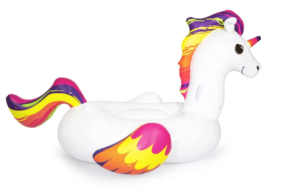 Online Cavalcabile Fashion Unicorno Luxury , Cm 224 164, Con Maniglie Gonfiabili Per Bambini