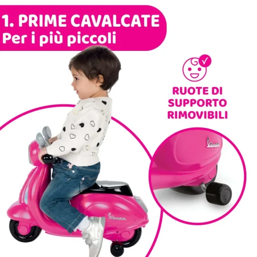 Sale Cavalcabile Vespa Primavera Rosa Tricicli E Balance Bikes