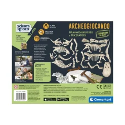 Discount Clementoni 19345 Archeogiocando T-Rex Tricerat Giochi Scientifici