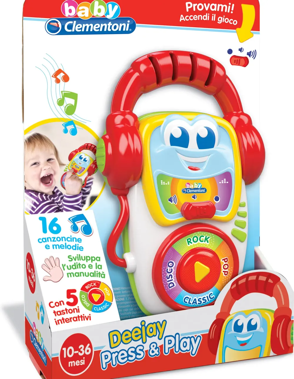 Clementoni 14982 Deejay Press & Play Giochi Di Apprendimento