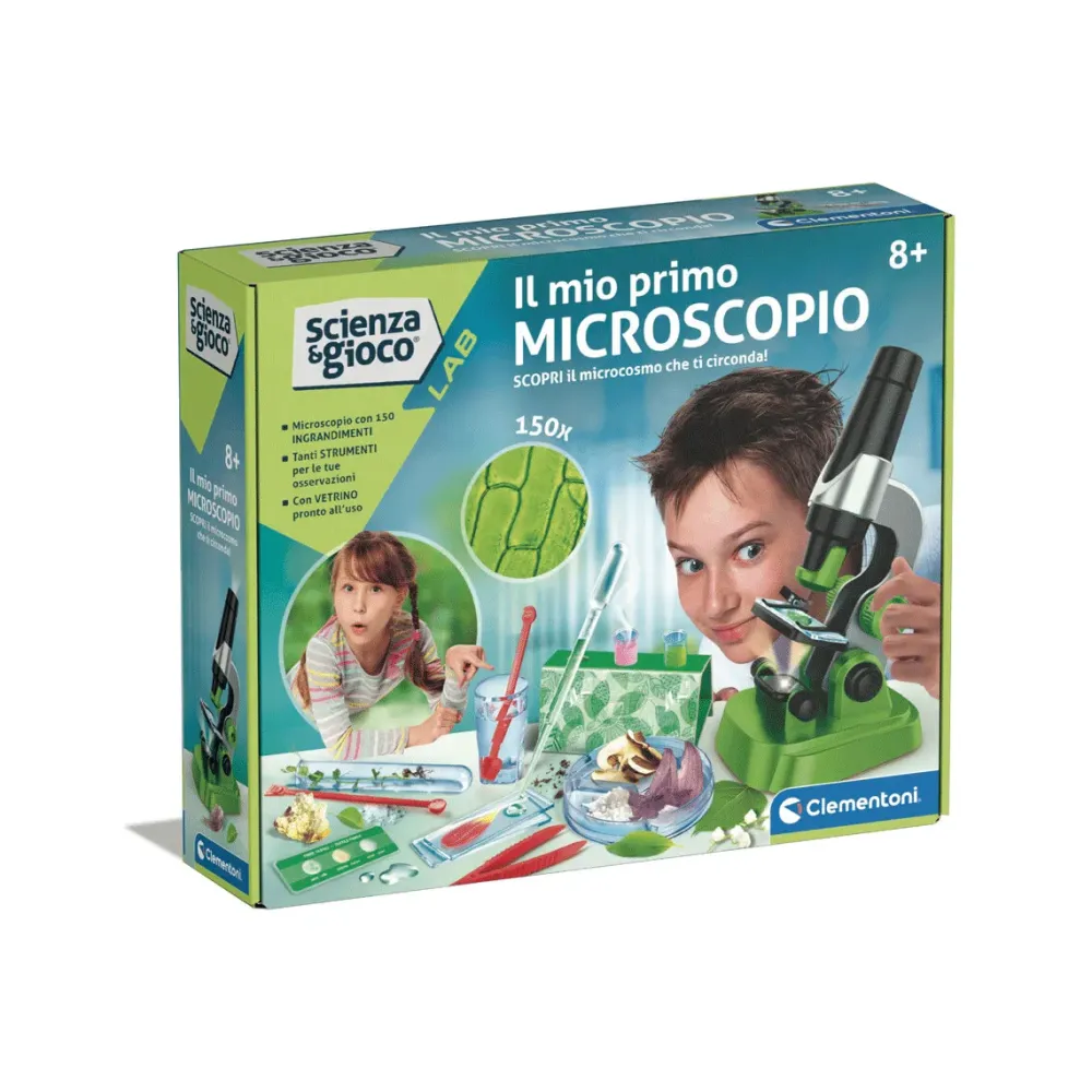 Clearance Clementoni 19347 Il Mio Primo Microscopio Vero Microscopio Portatile Giochi Scientifici