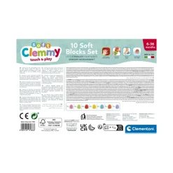 Hot Clementoni 17988 Soft Confezione 10 Mattoncini Costruzioni Bambini