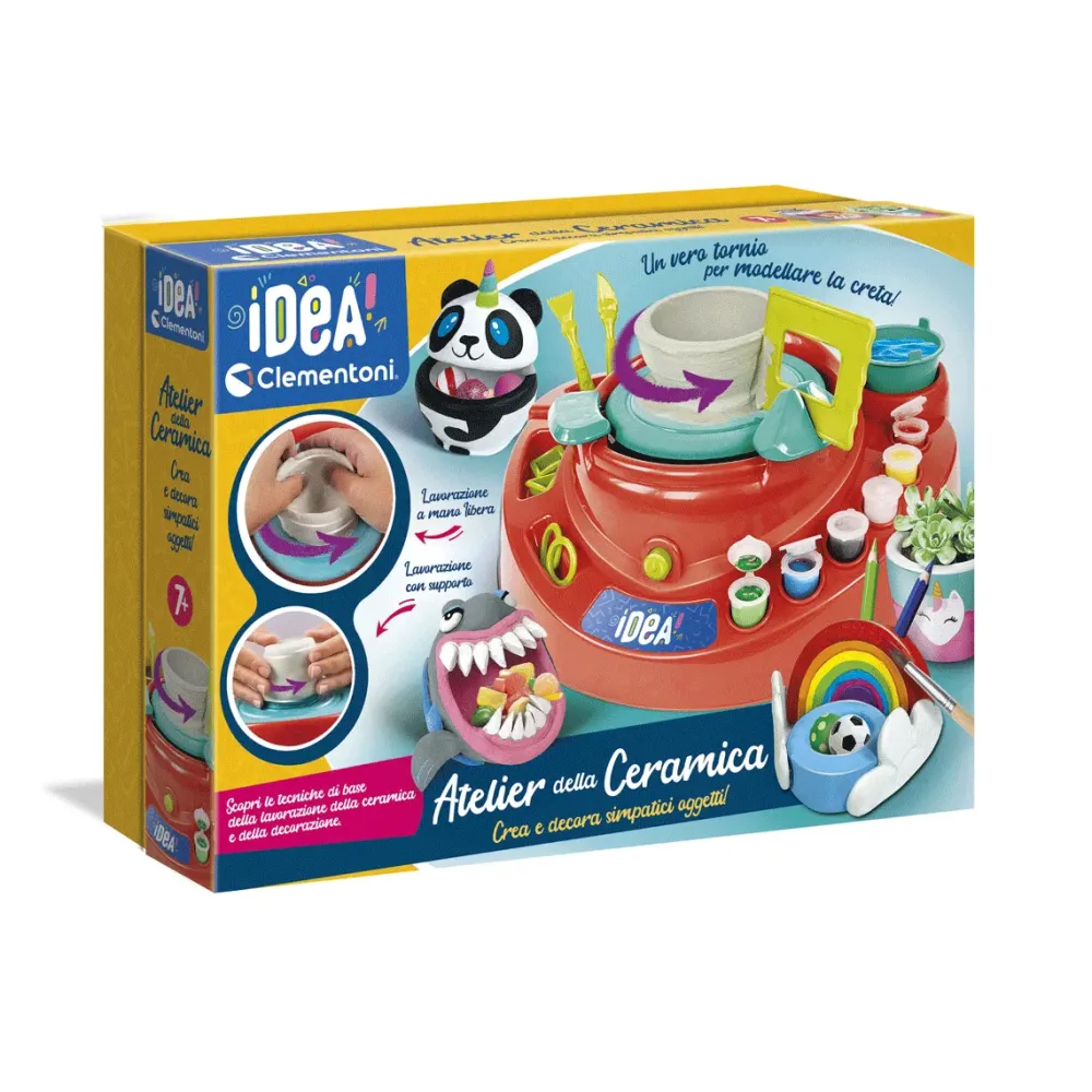 Clearance Clementoni Idea Atelier Della Ceramica, Tornio Per Modellare La Creta Kit Artistici E Pittura