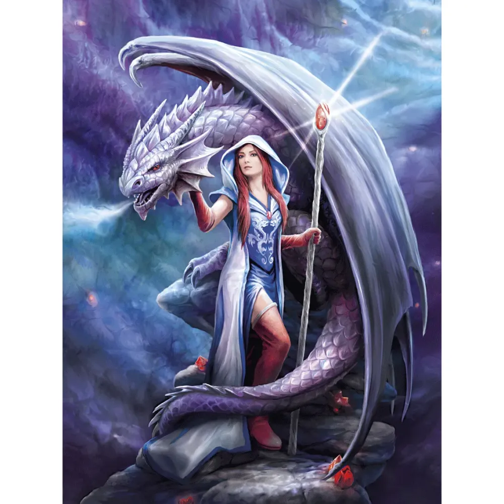 Hot Puzzle Anne Stokes Dragon Mage 1000 Pezzi, Puzzle Adulti Puzzle 1000 Pezzi