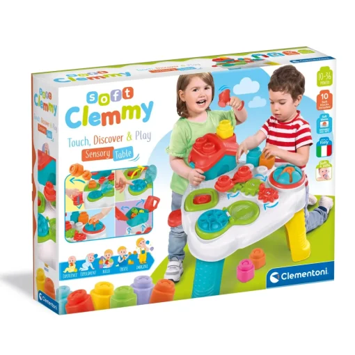 Clementoni Soft Touch, Discover & Play Sensory Table Costruzioni Bambini