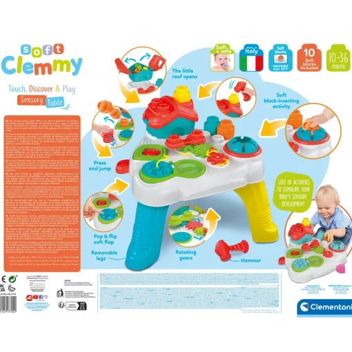 Clementoni Soft Touch, Discover & Play Sensory Table Costruzioni Bambini