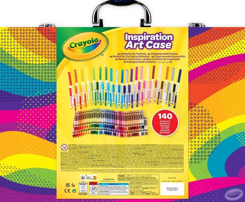 Hot Valigetta Colori Arcobaleno Kit Creativo Con 140 Pezzi Assortiti, Eta Consigliata: 5-10 Anni Kit Artistici E Pittura