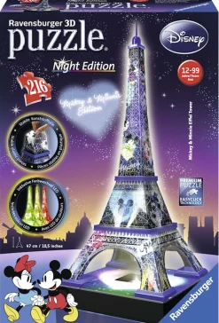 Online 3D Puzzle Building Night Edition Tour Eiffel Best Seller Disney Disney Marche Puzzle 3D