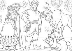 New Disney Puzzle Df Maxi Floor 108 Frozen On The Walk Puzzle Per Bambini