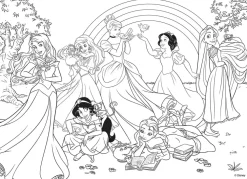 New Disney Puzzle Df Maxi Floor 108 Princess Rainbow World Puzzle Per Bambini