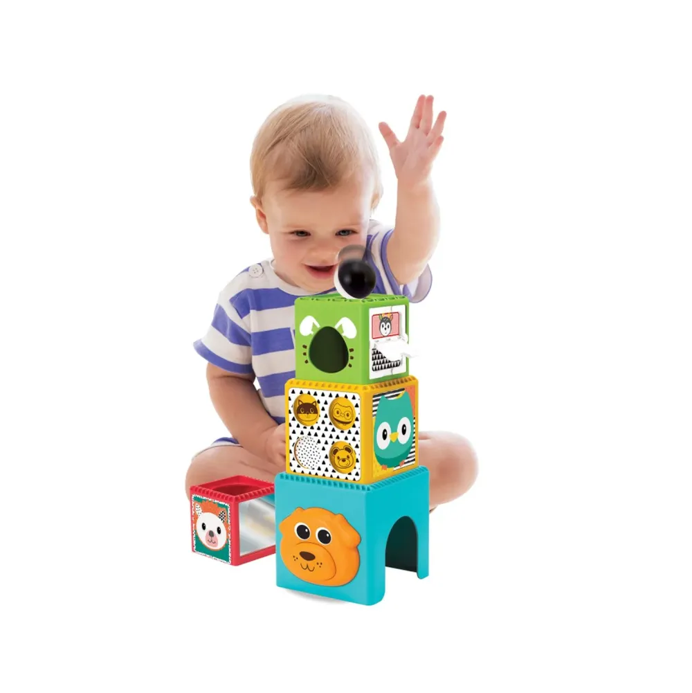 Discount Elefante Con Canestro E Cubi Impilabili Giochi Impilabili