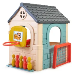 New Casual 6 Activities House, Casetta Con 6 Divertenti Attivita, Colori Pastello, Per Bambini/E Dai 3 Anni Casette Per Bambini