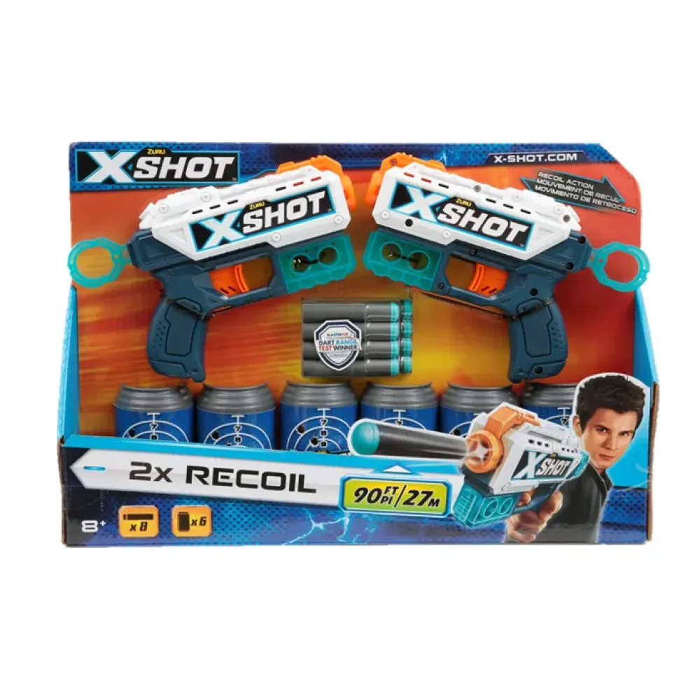 Fucile X-Shot 2X Kickback Giochi Di Abilita E Sport