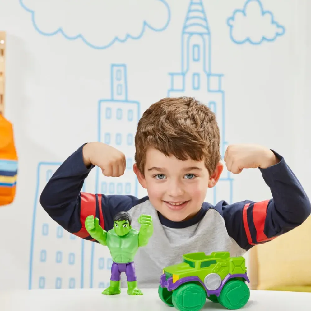 Hasbro Marvel E I Suoi Fantastici Amici, Action Figure Con Vicolo, Per Bambini Dai 3 Anni In Su Mondi Immaginari