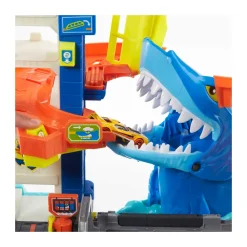 Outlet City Set Super Squalo Playset Con 1 Macchinina , Pista A Tema Nemesi, Si Collega Ad Altri Playset, Giocattolo Per Bambini Dai 4 Anni In Su Garage E Circuiti