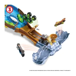 Clearance Monster Trucks Torneo Dei Titani Playset Con Monster Truck Bigfoot E Gunkster Per Sfide Testa A Testa, Giocattolo Per Bambini Dai 4 Anni In Su Garage E Circuiti