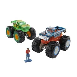 Clearance Monster Trucks Torneo Dei Titani Playset Con Monster Truck Bigfoot E Gunkster Per Sfide Testa A Testa, Giocattolo Per Bambini Dai 4 Anni In Su Garage E Circuiti