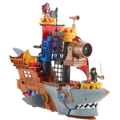 Hot Il Galeone Dei Pirati A Forma Di Squalo Con Mini Personaggi E Accessori Inclusi Mondi Immaginari