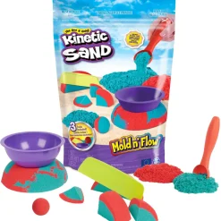 Clearance , Mold N' Flow, 680G Di , Sabbia In 2 Colori, Rossa E Verde, 3 Strumenti Per Modellare E Creare, Gioco Per Bambini E Bambine, 3+ Anni Mosaici, Sabbia, Glitter