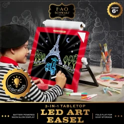 Sale Lavagnetta 3 In 1 Con Led, Gessetti E Pennarelli Kit Artistici E Pittura