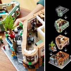 Hot 10297 Boutique Hotel, Set Modellini Da Costruire Per Adulti, Edificio Modulare Da Collezione Con 7 Minifigure Mattoncini