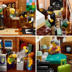 Hot 10297 Boutique Hotel, Set Modellini Da Costruire Per Adulti, Edificio Modulare Da Collezione Con 7 Minifigure Mattoncini
