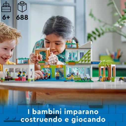 New 60365 Condomini, Modular Building Set Con Stanze Combinabili E 6 Minifigure, Regalo Di Compleanno Per Bambini 6+ Anni Mattoncini