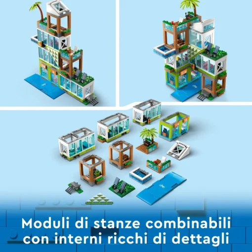New 60365 Condomini, Modular Building Set Con Stanze Combinabili E 6 Minifigure, Regalo Di Compleanno Per Bambini 6+ Anni Mattoncini
