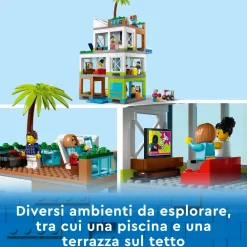New 60365 Condomini, Modular Building Set Con Stanze Combinabili E 6 Minifigure, Regalo Di Compleanno Per Bambini 6+ Anni Mattoncini