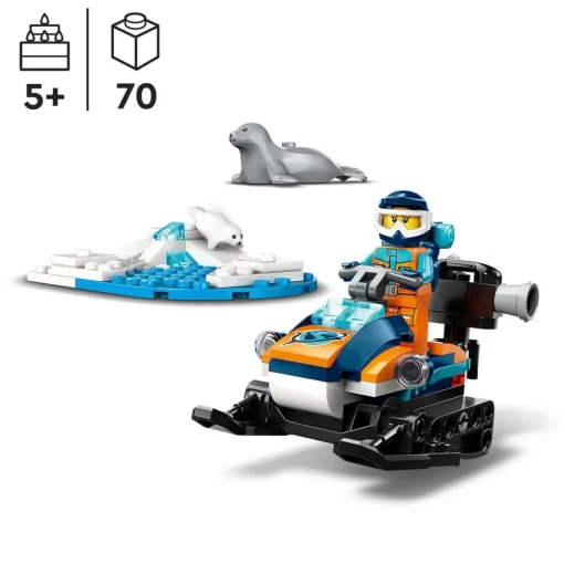 New 60376 Gatto Delle Nevi Artico, Gioco Per Bambini 5+ Anni, Costruzioni Con Veicolo, Foche E Minifigure, Idea Regalo Mattoncini