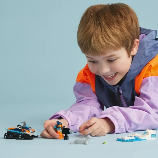 New 60376 Gatto Delle Nevi Artico, Gioco Per Bambini 5+ Anni, Costruzioni Con Veicolo, Foche E Minifigure, Idea Regalo Mattoncini