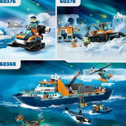 New 60376 Gatto Delle Nevi Artico, Gioco Per Bambini 5+ Anni, Costruzioni Con Veicolo, Foche E Minifigure, Idea Regalo Mattoncini