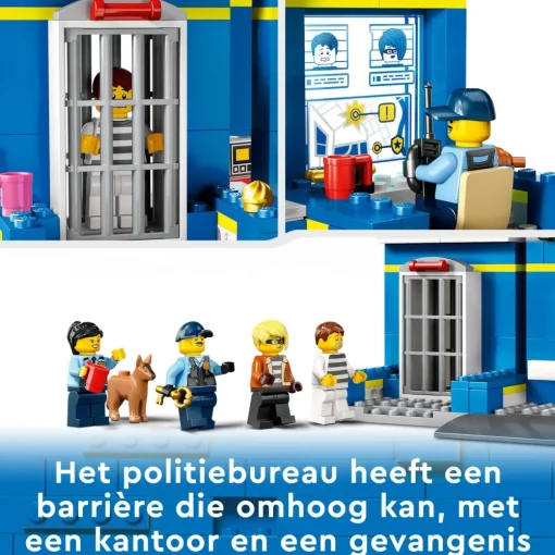 New 60370 Inseguimento Alla Stazione Di Polizia, Macchina E Moto Giocattolo, Minifigure E Cane, Giochi Per Bambini 4+ Mattoncini