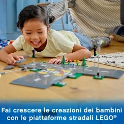 Discount City 60304 Piattaforme Stradali, Set Basi Con Lampioni Fosforescenti, Semafori Giocattolo, Cartelli E Segnaletica, Toys Center Mattoncini