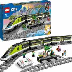 Sale City 60337 Treno Passeggeri Espresso, Con Locomotiva Giocattolo Telecomandata Con Luci E Binari, Giochi Per Bambini Mattoncini